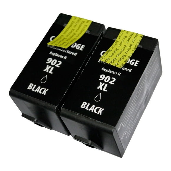 L-ink 2 Pack Compatible HP 902XL High Yield Black Ink Cartridge (T6M14AN)