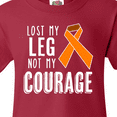 thumbnail image 4 of Inktastic Lost my Leg Not my Courage Limb Loss Awareness Orange Ribbon Youth T-Shirt, 4 of 5