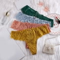 thumbnail image 5 of Siilsaa Women's Fashion Sexy Low Waist Underwear Color Striped Briefs Underwear Women Panties Women's Briefs Green,S, 5 of 5