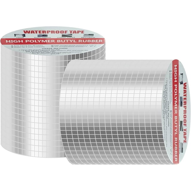 Ruban Adhésif Étanche au Butyle 100Mm x 5M - Ruban Adhésif pour Réparation de Fuite