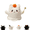 A, variant on Cute Ghost Cat Plushies, Halloween Black & White Kitten Stuffed Animal with Star Magic Wand Plush Toys, Pumpkin Hat Option, Spooky Halloween Bedroom Ornament Gifts for Kids Girls D