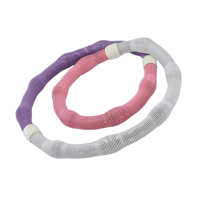 Hoop Weighted Spring Hoop for Adults Portable Foldable Fitness Workout Sports Hoop Waist Friendly for Home Travel