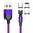 Purple, variant on 540° Rotation Magnetic Charging Cable 6.6ft, 3 in 1 Magnetic Phone Charger Fast Charging Cable USB Charger Cable for i-P/Micro USB/Type C Device, Red