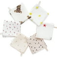 thumbnail image 6 of Muslin Squares baby Muslin Cloths - Washcloths Baby Face Towel 100% Cotton 6 Pack 4 Layers Super Soft and Absorbent Newborn Essentials Unisex (25*25cm-4Layers-Pack of 6), 6 of 8