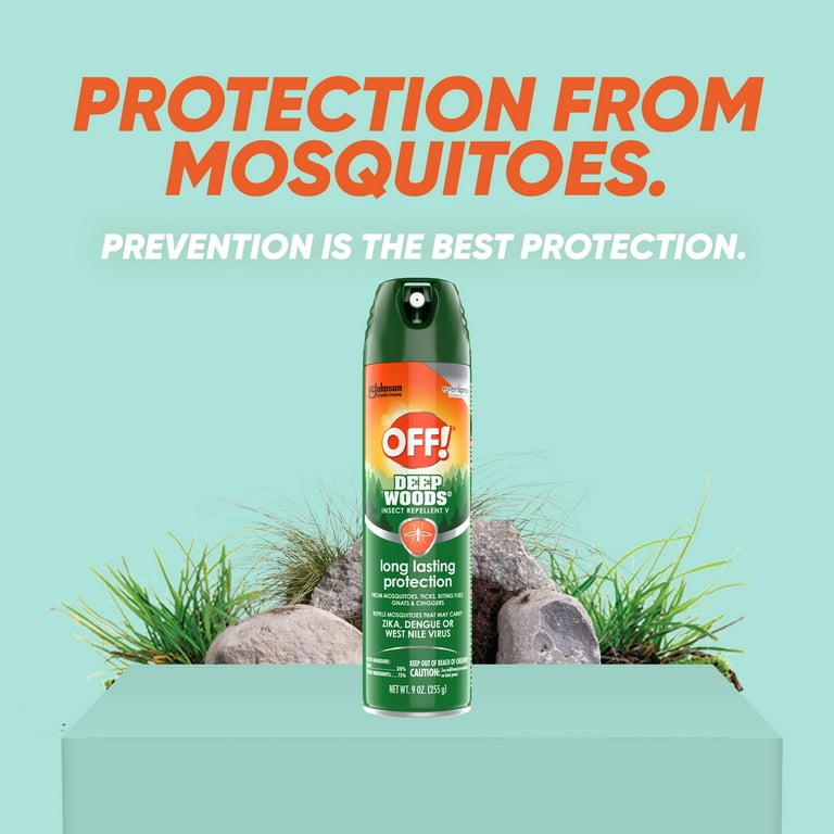 OFF! Deep Woods Insect Repellent V Mosquito & Bug Spray, Biting Insect Spray for Outdoor Use, 9 oz, 2 Count