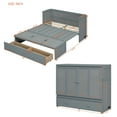 thumbnail image 4 of Aukfa Full Size Murphy Bed with Charging Station, Cabinet Bed with Storage Drawers for Home/Office/Small Room, Full Foldable Platform Bed, Gray, 4 of 8