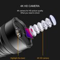 thumbnail image 3 of Cámara de Casco de Bicicleta, Cámara Deportiva de Bicicleta Al Aire Libre Profesional 4K HD 120 Grados de Ancho Conlinterta LED para Ciclismo, 3 of 7