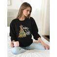 thumbnail image 4 of Merry Christmas Sweatshirt Christmas Tree Graphic Casual Long Sleeve Shirt for Women, 4 of 8