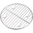 thumbnail image 1 of CAMPINGMOON Grille de Cuisson Ronde pour Rôtissage Cuisson Vapeur Refroidissement Grille de Cuisson en Acier Inoxydable Compatible avec Four Hollandais (Diamètre Φ6.7 Pouces, W17), 1 of 8