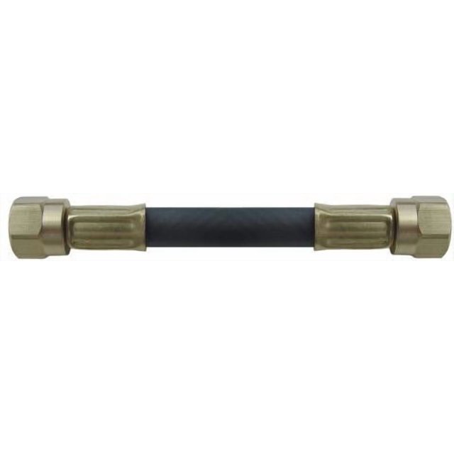 Marshall Excelsior Propane Hose MER613-12 3/8 Inch Inside Diameter High Pressure Hose; With Thermal Protection; 12 Inch Length; Thermoplastic And Brass