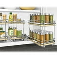 thumbnail image 6 of LYNK PROFESSIONAL Elite 6-1/4" Wide Double Pull Out Spice Rack Organizer for Cabinet, Slide Out Shelf, Chrome, 6 of 9