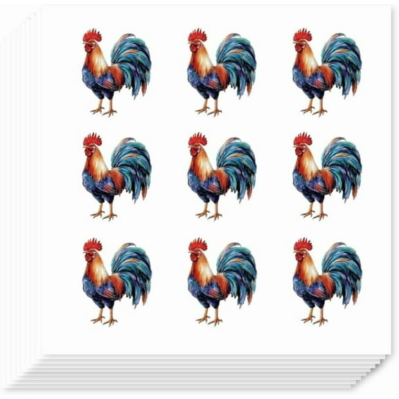 20 Sheet 180Pcs Rooster Planner Stickers 1 Inch Rooster Self-Adhesive Planner Stickers for Planner Calendar Scrapbooking Craft Calendars Journals Album