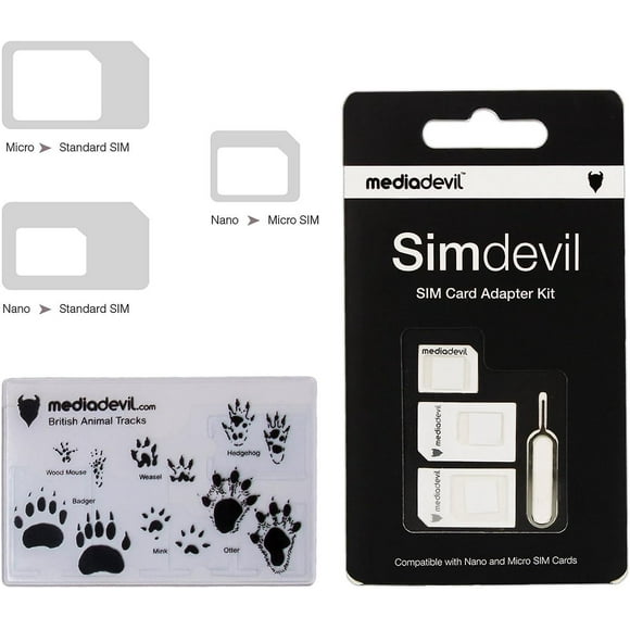 Simdevil 5-in-1 Sim Card Adapter Kit (nano/micro/standard)