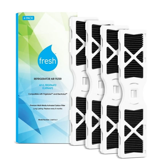 FRESH AF-2 Refrigerator Air Filter Replacement for Frigidaire - Compatible with Models: FRGPAAF2, RAF-2, Electrolux ELXPAAF2 - Advanced Carbon Filter Technology - (4 Pack) Air filter by MIST