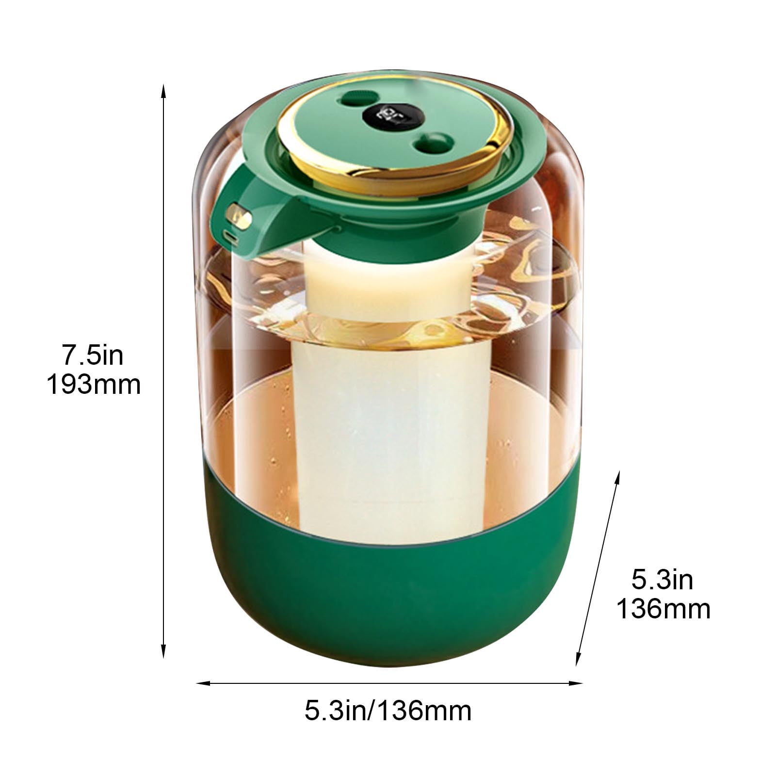 2L Cool Mist Humidifier USB, Large Capacity Quiet Bedroom Humidifier with Night Light Digital Display Timer, for Home Office Sleep Air Moisturizing