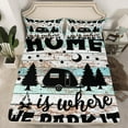 thumbnail image 2 of Manfei Camper Car Twin Sheet Sets,Old Barn Door Twin Fitted Sheet,Rustic Farmhouse Cabin Flat Sheet For Girls Boys,Luxury Bedroom Decor,3-Piece, 2 of 7
