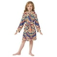 thumbnail image 6 of FORMRS Niños Bathrobe Unisex Hooded Robe Soft Plush Pajamas Sleepwear, Size 10-12T, Colorful Abstract Eagle, 6 of 7