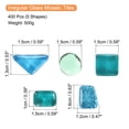 thumbnail image 2 of 500g/1.1lb Irregular Glass Mosaic Tile, 400 Pcs Mixed Blue, 5 Shapes, 2 of 6