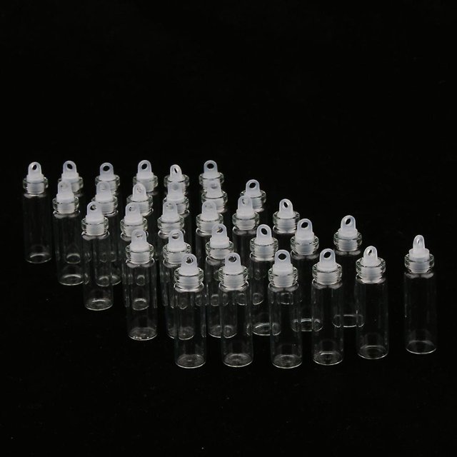 30pcs Mini Clear Glass Jars Essential Oil Diy Decoration Bottles 2ml