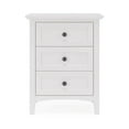 thumbnail image 3 of Modus Furniture Grace Three Drawer Nightstand in Snowfall White, 3 of 5
