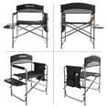 thumbnail image 2 of KingCamp Padded Outdoor Chair with Table and Pockets, Black/Grey (2 Pack), 2 of 12