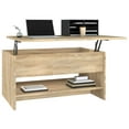 thumbnail image 2 of vidaXL Coffee Table Sonoma Oak 80x50x40 cm Engineered Wood, 2 of 5