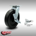 thumbnail image 2 of 8 Inch Stainless Steel Polyolefin Caster with Ball Bearing and Brake/Swivel Lock, 2 of 2