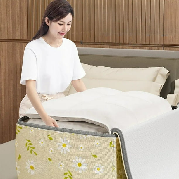 Xihbxyly Bolsa de Almacenamiento Resistente, Gran Capacidad, Asas Reforzadas, Cremallera Doble, Impermeable, para Organizar La Ropa, Ideal para Viajes y Mudanzas, 76 X 51 X 31 Cm.