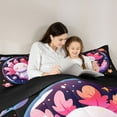 thumbnail image 5 of Castle Fairy Cute Salamander Astronaut Queen Comforter Set,Axolotl Bedding Comforter Set, 5 of 8