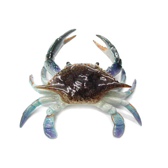 Male Blue Crab Small - miniature porcelain figurine