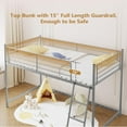 thumbnail image 5 of Matladin Low Loft Bed Twin Size, Metal Kids Loft Bed Frame with 15” High Guardrail for Boys Girls, Junior, Space Saving, Mattress Not Included, 5 of 9