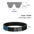 thumbnail image 2 of 2 Packs HTD-5M Rubber Timing Belt 49 Teeth, 245mm Pitch Length, Closed Loop Pulley Timing Belt, 2 of 7