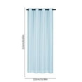 thumbnail image 2 of Hiroekza Sheer Curtain Panels 84 Inches Long Outdoor, Polyester Voile Sheer White Curtains, Double Rod Pocket for Living Room Bedroom Window Sliding Glass Door, Lightweight See Through Curtains Blue, 2 of 8