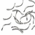 thumbnail image 1 of 50pcs Plata Grabado Granos De Fideos Tubo De Turbulencia Fabricación De Joyas 24mm, 1 of 4