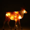 thumbnail image 3 of Christmas Shimmer Light-Up Reindeer Deer Yard Decoration, Lighted Reindeer with Red Bow Outdoor Indoor Decoration with 3 Modes Lamp for Outdoor, Indoor, 3 of 7