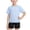 Blue, variant on Girls Athletic Shirts Kids Short Sleeve Crewneck Quick Dry Workout Yoga Tops Breathable Striped Tee Activewear for Summer Running Pink 3 Years
