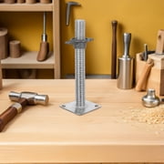 DEEPCRAFF Durable Adjustable Scaffold Jack, Plated Silver, Wide Base Plate, Building Support