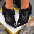 thumbnail image 2 of NOKIO Trendy Women'S Vintage Winter Booties Retro Fashion Shoes Short Serpentine Breathable Heels Women's High Boots Zipper Pointed Women's Boots Women'S Trendy Ankle Booties, 2 of 4