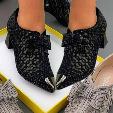 

Alueeu Women s Ankle Boots Retro Fashion Shoes Short Serpentine Breathable Heels Chunky Women s High Boots Zipper Pointed Women s Boots