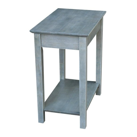 International Concepts Narrow Wood End Table in Heather Gray