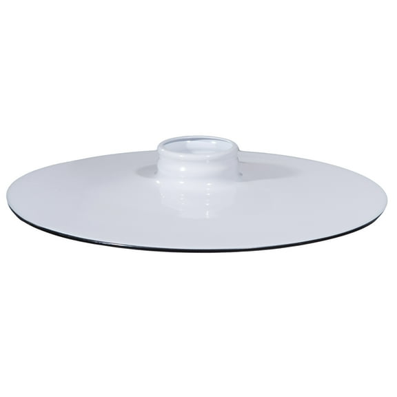 B&P Lamp® White, Industrial Style Flat Metal Lamp Shade, 10 1/4" Diameter