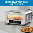 thumbnail image 5 of Kenmore Indoor Electric Pizza Oven - Cook 12" Pizza In Minutes | Heats To 750°F For Wood Fired Taste | Portable Countertop Pizza Maker | 5 One-Touch Presets | Pizza Stone & Peel | Stainless Steel, 5 of 8