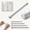 15-27 Inch, variant on Small Spring Tension Curtain Rod, No Drill No Screw Expandable Tension Rod for Cabinet Narrow Window RV Dorm, White, 15-27 Inch
