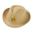thumbnail image 2 of Wancir Kids Summer Straw Hat for Baby Infant Toddler Boys Fedora Beach Sun Hat, 2 of 3