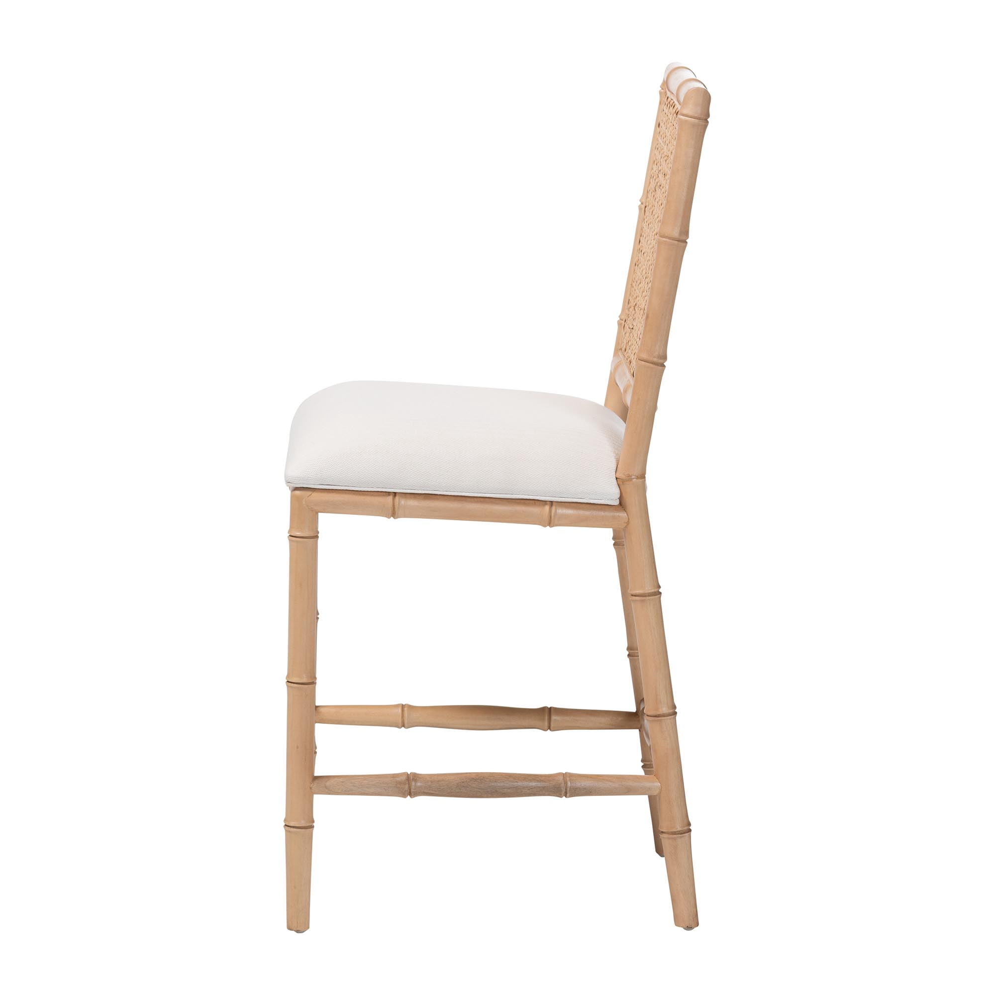 bali & pari Sandy Boho Counter Stool, Counter Height, Acacia Brown