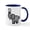 White/Navy Inside, variant on CafePress - Elephant Volleyball - 11 oz Ceramic Mug - Novelty Coffee Tea Cup