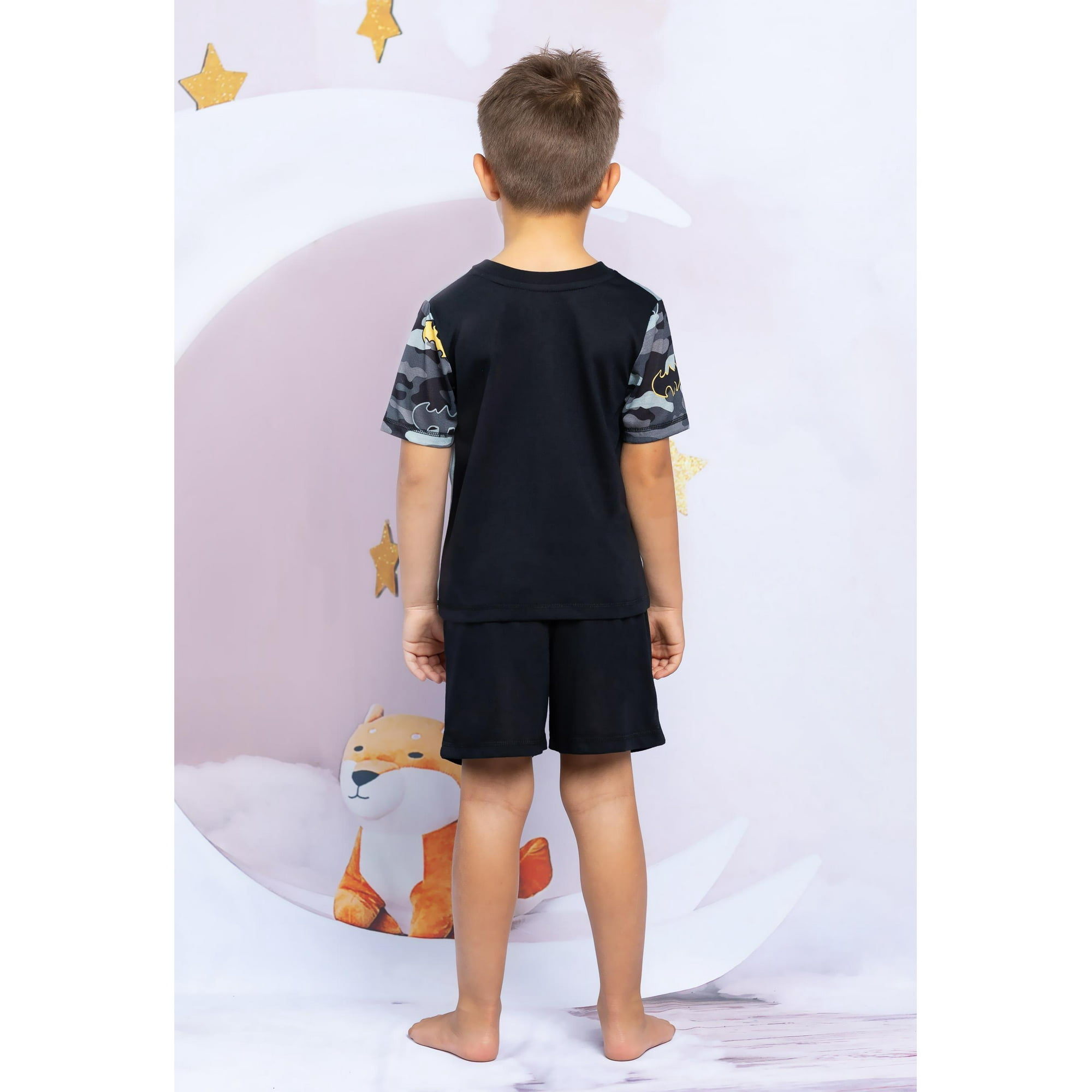 Dc Batman Boys Pajama Shorts Pants And Top 3 Piece Sleepwear Set Other