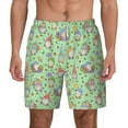 thumbnail image 3 of Uemuo Spring Gnomes Pattern Mens Swim Trunks Quick Dry Board Shorts with Mesh Lining, Stretch Beach Shorts Quick Dry No-Chafing Board Shorts-Medium, 3 of 9
