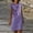 Purple, variant on Summer Savings Clearance! Pitauce Dresses for Women 2024 Elegant Cotton Linen Midi Dress Crew Neck Solid Color Bow Tie Plus Size Sundresses Casual Loose Fit Vintage Beach Dress