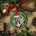 thumbnail image 3 of Staffordshire Bull Terrier Dog Ornaments Ceramic For Christmas, Stained Glass Ornaments Ceramic Christmas 2025, 3 of 7